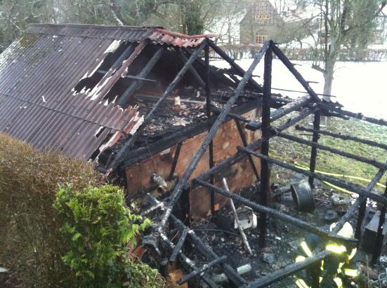 Einsatz am 14. Januar: Gartenhüttenbrand