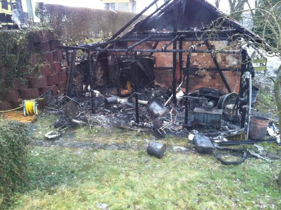 Einsatz am 14. Januar: Gartenhüttenbrand