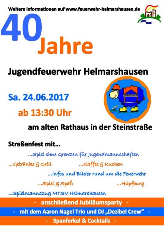 40 Jahre Jugendfeuerwehr - Herzliche Einladung!